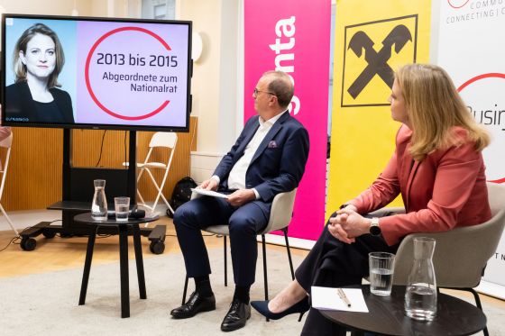 Business Talk mit Mag.a Beate Meinl-Reisinger, 6. Juni 2023 © Hans Leitner - Photography